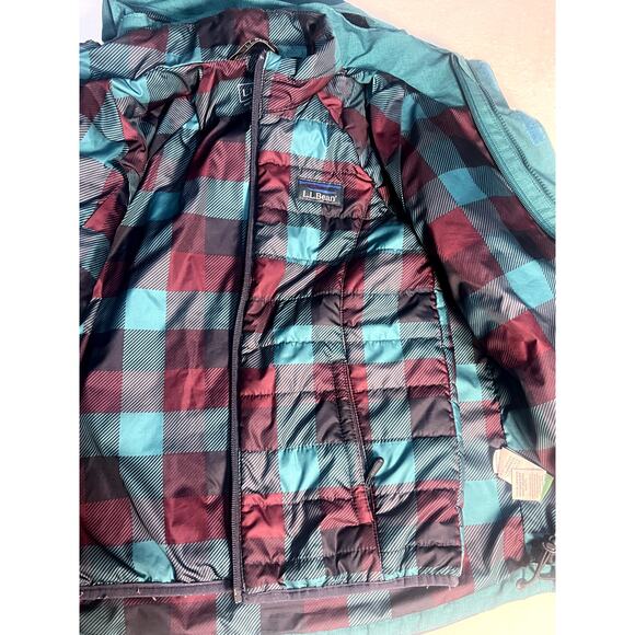 LL Bean Little Kids Large 6X/7 Green Pathfinder Waterproof 3 in 1 Ski Jacket - Picture 8 of 12